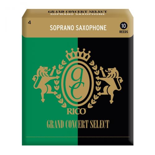 0 RICO - Ance per Sax Soprano Selezione Grand Concert, Misura 4.0, Confezione 10 pz