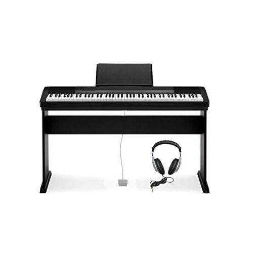 Casio Set CDP 130 BK - Pianoforte Digitale con Supporto e Cuffie