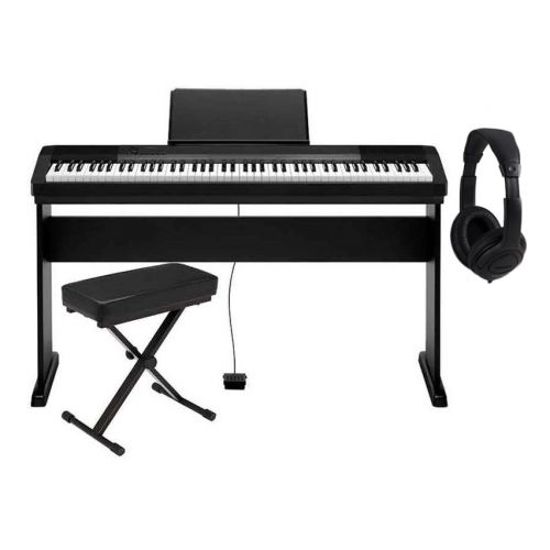 Casio Set CDP130 Nero Pianoforte 88 Tasti / Supporto / Panchetta / Cuffie
