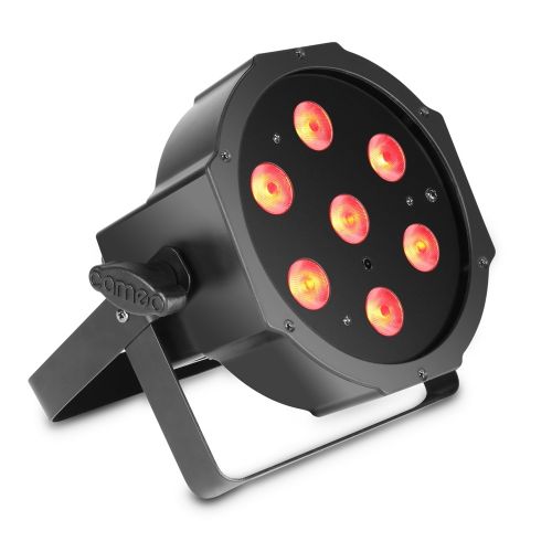 0 Cameo FLAT PAR TRI 3W IR - Proiettore PAR RGB PIATTO a 7 LED tricolore ad elevata potenza da 3 W in alloggiamento nero