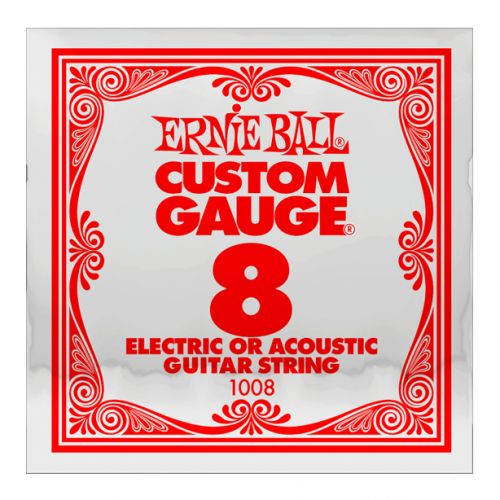 ERNIE BALL 1008 - Corda Singola per Elettrica o Acustica Custom-Gauge (008)