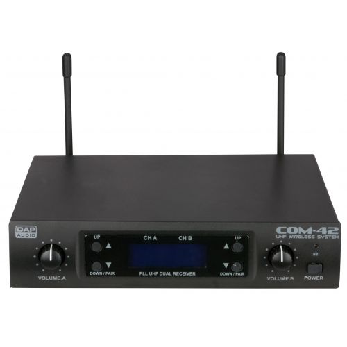 DAP-Audio - COM-42 - Set microfono wireless UHF, 2 canali