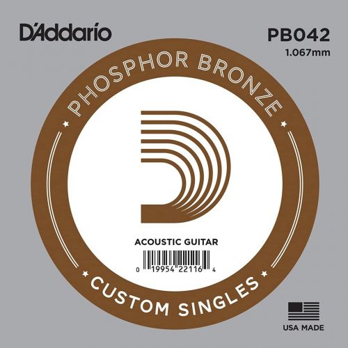 D'ADDARIO PB042 - Singola per Acustica Phosphor Bronze (042)