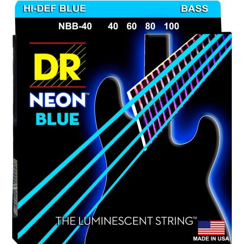 Dr NBB-40 NEON BLUE Corde / set di corde per basso