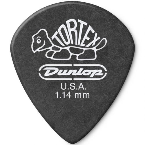 Dunlop 482P - 6 Plettri per Chitarra Tortex Pitch Black Jazz III 1.14mm
