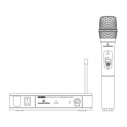 0 SOUNDSATION WM-V11HC - Radiomicrofono VHF Plug And Play Palmare (205.75 MHz)