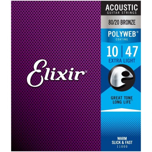 0 Elixir 11000 ACOUSTIC 80/20 BRONZE POLYWEB Corde / set di corde per chitarra acustica