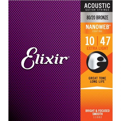 0 Elixir 11002 ACOUSTIC 80/20 BRONZE NANOWEB Corde / set di corde per chitarra acustica
