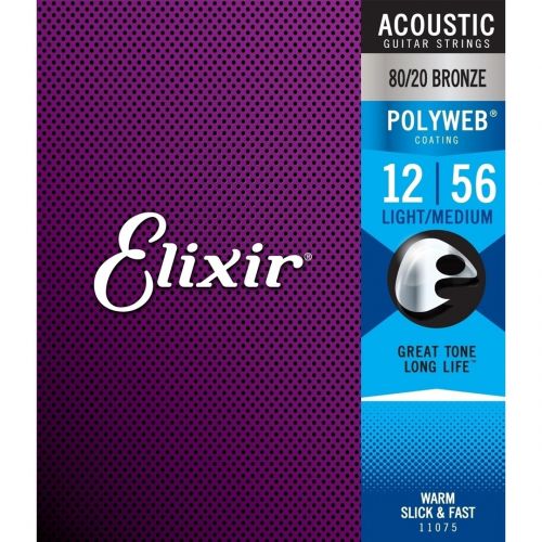 0 Elixir 11075 ACOUSTIC 80/20 BRONZE POLYWEB Corde / set di corde per chitarra acustica