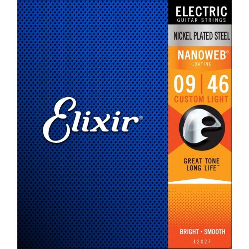Elixir 12027 ELECTRIC NICKEL PLATED STEEL NANOWEB Corde / set di corde per chitarra elettrica