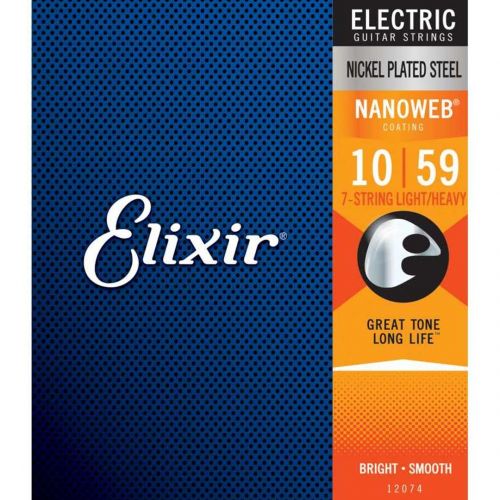 0 Elixir 12074 ELECTRIC NICKEL PLATED STEEL NANOWEB Corde / set di corde per chitarra elettrica