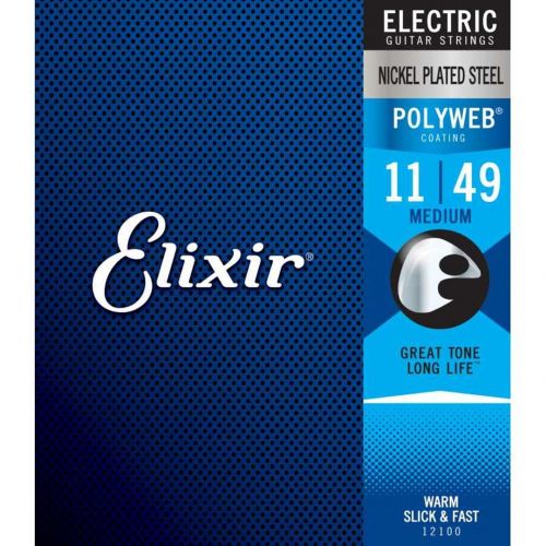0 Elixir 12100 ELECTRIC NICKEL PLATED STEEL POLYWEB Corde / set di corde per chitarra elettrica