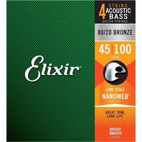 Elixir 14502 ACOUSTIC BASS 80/20 BRONZE NANOWEB Corde