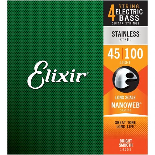 Elixir 14652 ELECTRIC BASS STAINLESS STEEL NANOWEB 
