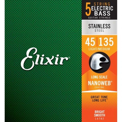 Elixir 14782 ELECTRIC BASS STAINLESS STEEL NANOWEB Corde / set di corde per basso