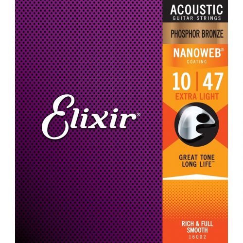 Elixir 16002 ACOUSTIC PHOSPHOR BRONZE NANOWEB Corde / set di corde per chitarra acustica