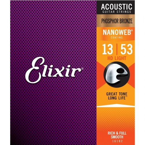 Elixir 16182 ACOUSTIC PHOSPHOR BRONZE NANOWEB Corde / set di corde per chitarra acustica
