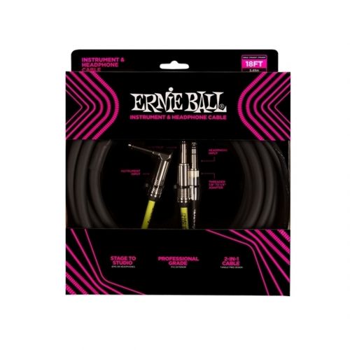 Ernie Ball 6411 Instrument and Headphone Cable