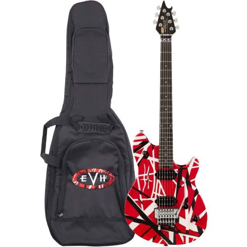 EVH Wolfgang Special Striped Series, Ebony Fingerboard, Red, Black, and White
