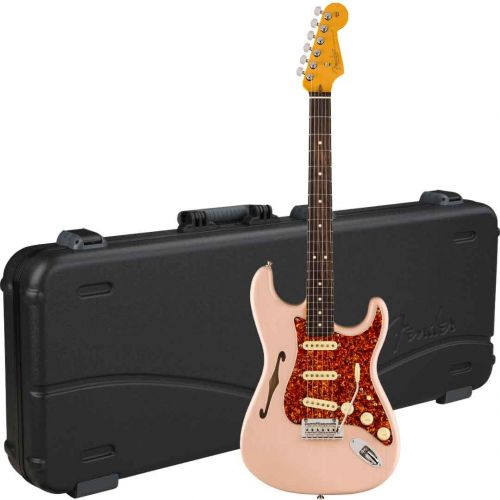 Fender American Professional II Strat Thinline RW Transparent Shell Pink