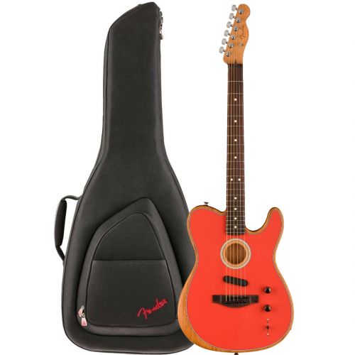 Fender DE Acoustasonic Player Telecaster, Rosewood Fingerboard, Fiesta Red