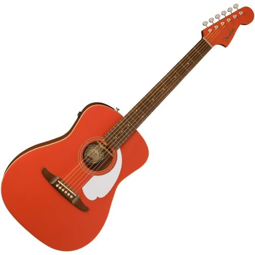 Fender Malibu Player WN White Pickguard Fiesta Red