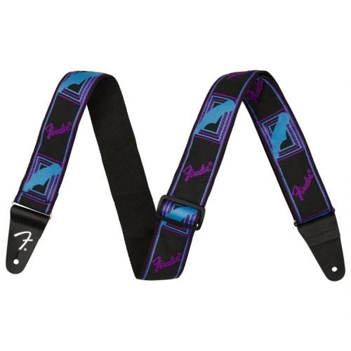Fender Neon Monogrammed Strap Blue Purple