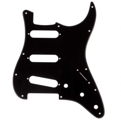 Fender Pickguard SSS 11 Hole Strat Black 1-Ply