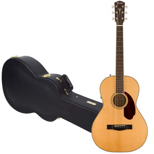 Chitarra Elettroacustica Fender PM-2 Standard Parlor Natural con Case 05