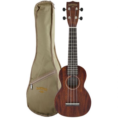 GRETSCH G9100 Soprano Standard Ukulele with Gig Bag Ovangkol Fingerboard Vintage Mahogany Stain