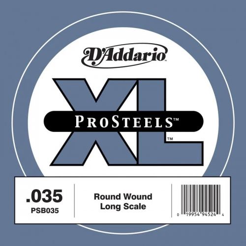 0 D'ADDARIO PSB035 - ProSteels Bass Guitar Single String, Long Scale, .035