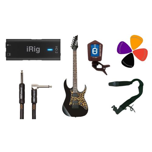 Guitar Recording Pack: iRig HD2 / IBANEZ GRG121SP BKN / Accessori