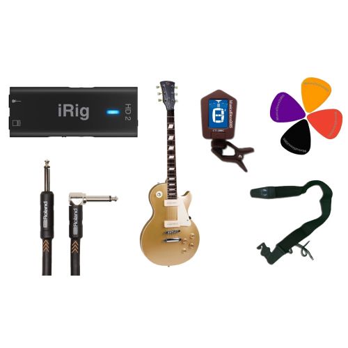 Guitar Recording Pack: iRig HD2 / Chitarra Elettrica Tipo Les Paul / Accessori