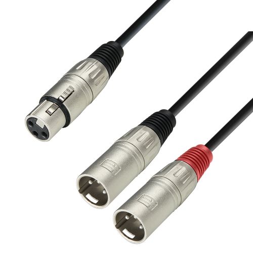Adam Hall Cables K3 YFMM 0600 - Cavo audio presa XLR a 2 x connettore XLR, 6 m