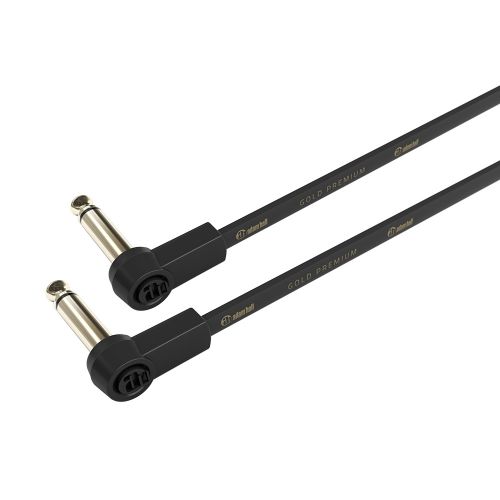 0 Adam Hall Cables K4 IRR 0015 FLM - Flat Audio Cable, 6.3 mm Mono Gold Plug, 0.15 m