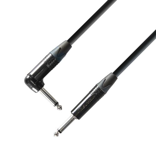 Adam Hall Cables K5 IRP 0600 - Cavo Strumenti Neutrik Jack mono da 6,3 mm a Jack Angolare mono da 6,3 mm 6 m
