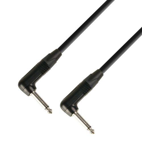 Adam Hall Cables K5 IRR 0015 - Cavo strumenti Neutrik jack angolare mono da 6,3 mm a jack angolare mono da 6,3 mm 0,15 m