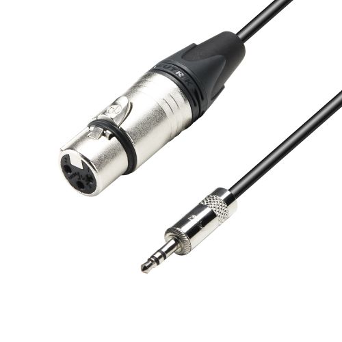 0 Adam Hall Cables K5 MYF 0150 - Cavo microfono Neutrik XLR femmina a jack stereo da 3,5 mm 1,5 m