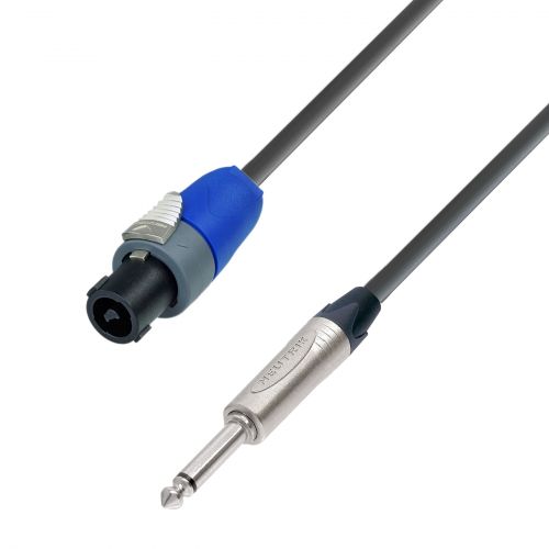 Adam Hall Cables K5 S225 PS 0150 - Cavo per altoparlanti 2 x 2,5 mm² Neutrik Speakon a 2 poli a jack mono 6,3 mm 1,5 m