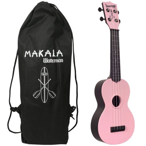 Kala KA-SWB-PK Ukulele Soprano Waterman Rosa Opaco Satinato in ABS con Borsa