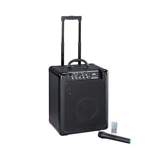 0 SOUNDSATION - Sistema PA a Batteria con Trolley, Radiomicrofono UHF, Bluetooth™, Lettore MP3 E Reverbero
