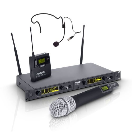 LD Systems WIN 42 HBH2 - Sistema per Radiomicrofono con Microfono a Mano dinamico e Headset