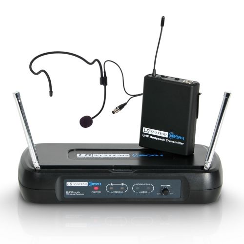 0 LD Systems ECO 2 BPH 1 - Sistema per Radiomicrofono con Belt Pack e Headset