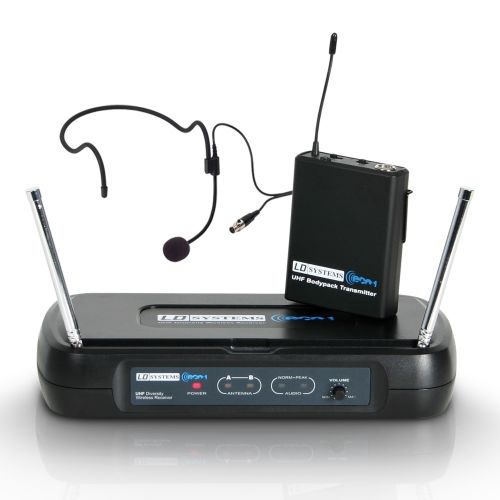 0 LD Systems ECO 2 BPH 2 - Sistema per Radiomicrofono con Belt Pack e Headset