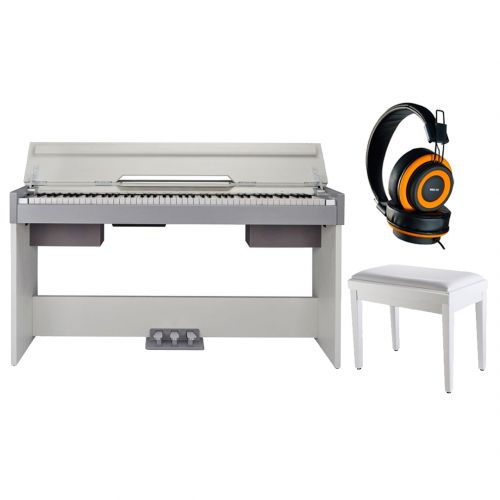 Medeli CDP 5000 W Set - Pianoforte Digitale Bianco / Panchetta / Cuffie