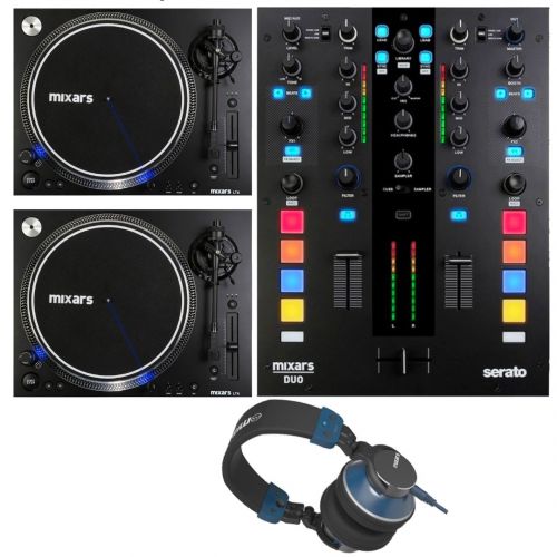 Mixars Mixer per DJ Duo MKII / Coppia Giradischi LTA / Cuffie MXH-22