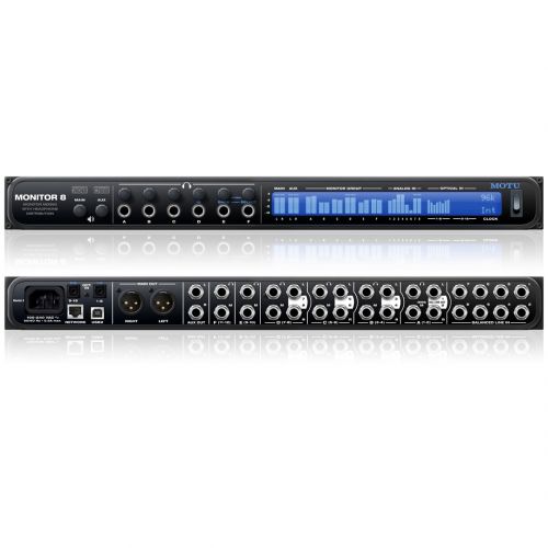 Motu Monitor 8 - Mixer Monitor 24x16x8 / Amplificatore per Cuffie a 6 Canali / Interfaccia Audio USB/AVB