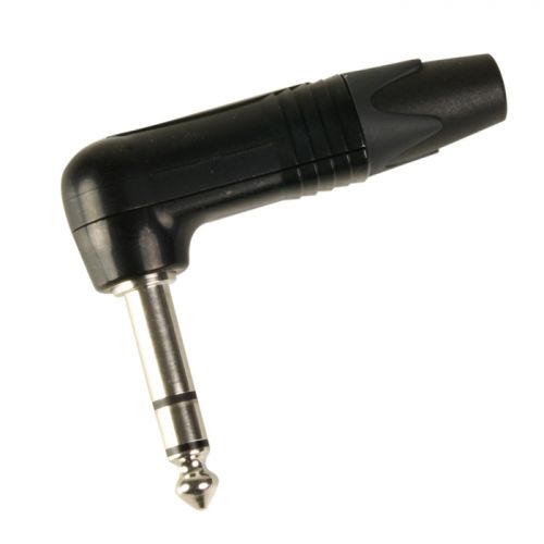 Neutrik NP3RX-BAG - 6.3 mm Angled Jack Plug 3 Pin Stereo male, black