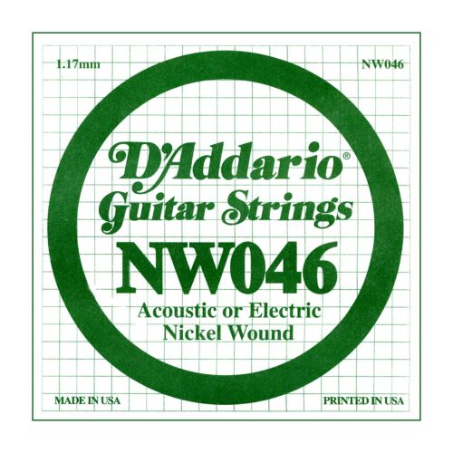 D'ADDARIO NW046 - Singola per Acustica o Elettrica (046)