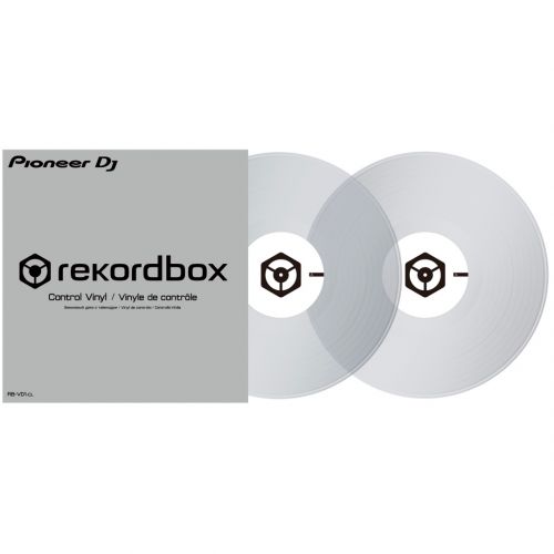 Pioneer RekordBox Coppia di Vinili di Controllo Trasparenti per Giradischi DJ